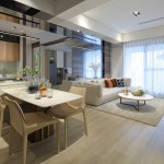 善用玻璃層板與薄窗簾，讓自然光的溫暖落入家中；客餐廚合一的設計，關照所有家人讓關係親密加分。