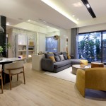 優(yōu)雅的廳房以開放式的動(dòng)線銜接，寬敞明亮之姿，與家人友人相聚，伴隨溫馨與嬉鬧，融為一景，編織成一幕幕美麗的回憶。