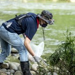 屈膝、彎腰，以謙卑的心態(tài)拾起人們圖方便而製造出的廢棄物，淨(jìng)溪的目的也是攔截100%本土創(chuàng)造出的垃圾，不讓其落入大海，任其於汪洋大海中漂流到世界各地。