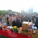 虔心祭拜天地，祈願(yuàn)剩餘工程進(jìn)度圓滿。