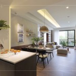 125年歷史的德國太格木地板，100%布蘭登堡FSC原樹林材，將永續(xù)理念融入於設(shè)計素材。(圖為大塊藏硯–樣品屋實景圖)