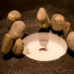 每一項鳥兒的金工原石作品，嘴喙都被打磨得光亮平滑顯得相當逗趣，描繪一隻隻收起翅膀想要自由卻又嚮往安定的鳥兒，表達家與家人的重要性。