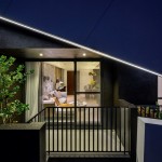 建築設(shè)計(jì)化作一項(xiàng)藝術(shù)作品，帶有視覺張力的結(jié)構(gòu)穩(wěn)固包覆一家人，感動(dòng)直上心頭。