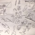 來自藝術(shù)家張婷雅的手稿，充滿了想像空間，串聯(lián)旱溪鳥類，臺灣特有的動植物，與自然環(huán)境共容並生生不息。