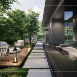 新業(yè)恆一社區(qū)，提供輕食廚房&泳池 SPA 俱樂(lè)部，讓住戶回家即度假，隨時(shí)隨地皆能輕鬆寫(xiě)意。(圖為 新業(yè)恆一 泳池3D示意圖)