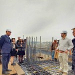 感謝天公作美使『大塊森鄰』上樑儀式全程無雨，讓眾人一同見證建築新里程。