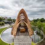 該企業(yè)館在花博展區(qū)，是一個亮眼的地標(biāo)。業(yè)者提供